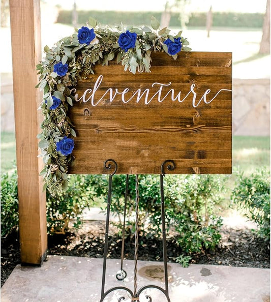 Blue Roses Artificial Flowers 16pcs Royal Blue Flowers Artificial Roses with Stems 3.15" Fake Roses for Bridal Bouquet Wedding Flowers for Floral Centerpieces