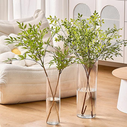 Clear Acrylic Flower Vase, Modern Unbreakable Decorative Cylinder Vase for Wedding Bouquets, Centerpieces, and Home Decor - 12cm Diameter, 40cm Height