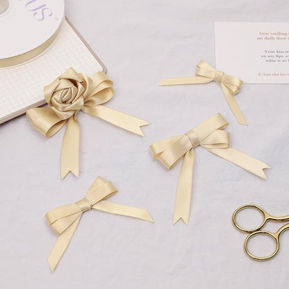Beige Satin Ribbon, Double Faced 5/8 Inch X 50 Yards Beige Ribbon, Premium Satin Ribbon for Gift Wrapping, Crafts, Hair Bow Making, Sewing, Flower Bouquet, Wedding Party Decor