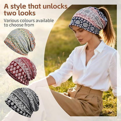 Women's Slouchy Beanie Hat Chemo Caps Cancer Headwear Hats Turban Baggy Sleeping Cap Boho Hats