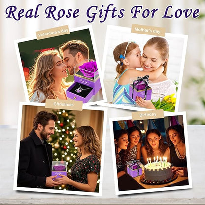 Preserved Flowers Rose Gifts for Women: Roses for Girlfriend Grandma Mom Wife Birthday
