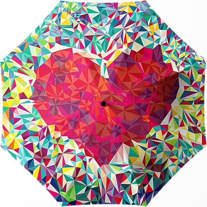 Small Compact Travel Automatic Folding Umbrella for Women, Portable Lightweight, Rain, Wind, UV Sun Shade