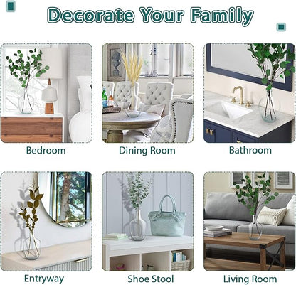 Clear Glass Vase Tall Farmhouse Vase for Branches Glass Vases for Centerpieces in Home Decoration (S)