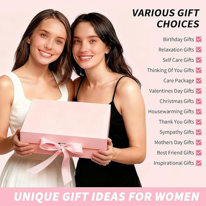 Self Care Gift Basket for Women, Birthday Gifts for Women Mom Wife Friend Her, Relaxing Spa Basket Care Package for Get Well Soon, Thinking of You, Valentines Day