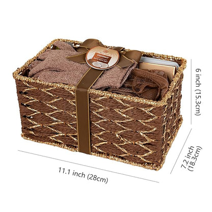 35 Pcs Coconut Vanilla Spa Gift Basket for Women & Men, Face Skin Care Set, Bath & Body Set, Self Care Pamper Kit, Diffuser, Bath Bomb, Birthday, Christmas, Valentines, Mother Day, Anniversary