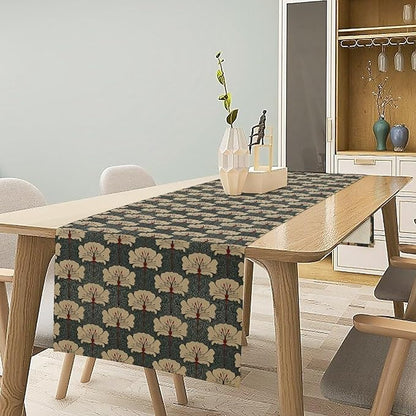 Vintage Floral Table Runner, William Morris Flowers Classic Boho Art Table Runner for Kitchen Dining Party, 13x36 Inch
