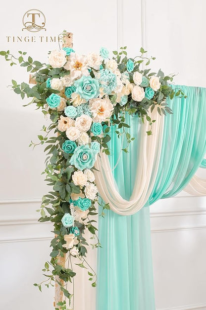 TINGE TIME Artificial Arch Flowers Kit Pack of 5, Wedding Decorations for Reception with Hanging Flowers, Wedding Arch Silk Floral Arrangements Ceremony Backdrop Bridal Shower Outdoor Party Decor