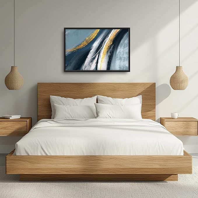 Abstract Large Wall Art Framed Wall Decor for Living Room Abstract Pictures Oversized Canvas Print Painting Modern Extra Large Artwork for Bedroom Office Home Decor 36"x24"