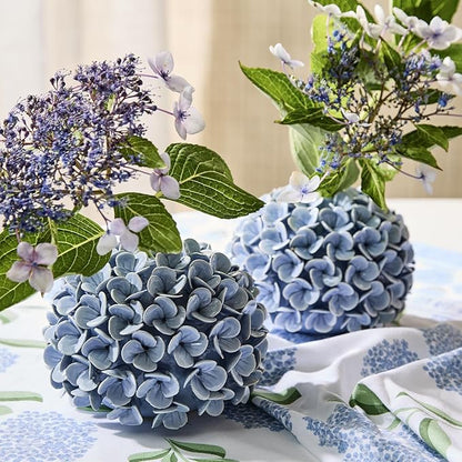 Two's Company Hydrangea Flower Bud Vases and Taper Candle Holders, 5.5-Inch, Set of 2