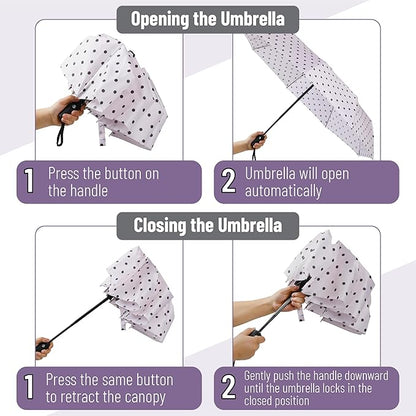 Mr. Pen- Windproof Travel Umbrella, Automatic Umbrellas for Rain, Compact