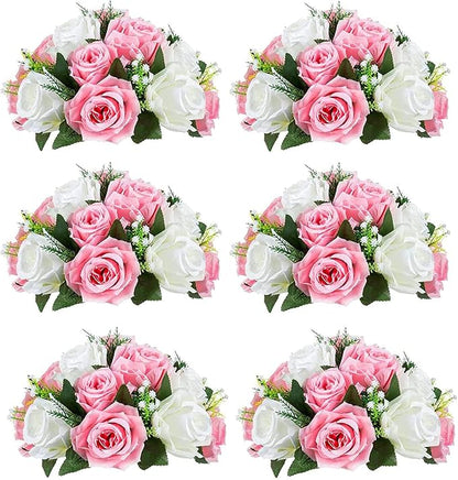 Sziqiqi Artificial Flowers Silk Rose Flowers for Wedding Centerpiece Party Birthday Anniversary Floral Arrangement Decorations