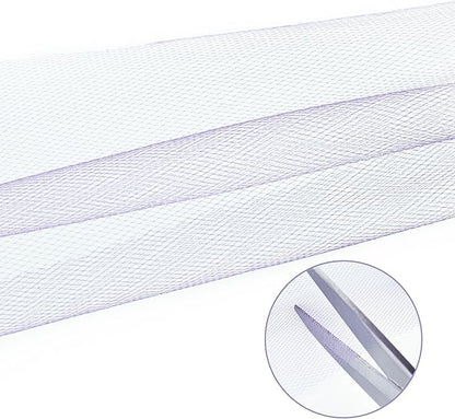 Light Purple Tulle Mesh Ribbon 6 Inch x 100 Yards(300ft) Netting Spool Fabric Ribbon Ideal for Tutu Skirt Art Gift Wrapping Flower Bouquet Crafts Weddings Floral Arrangements