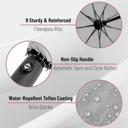 Mr. Pen- Windproof Travel Umbrella, Automatic Umbrellas for Rain, Compact