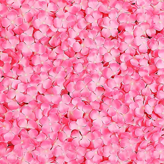 Flower Wall Panels, 10Pcs Artificial Flower Wall 3D Flower Wall Backdrop Pink Silk Rose Floral Decorative Faux Flower Wall Background for Wedding Home (Pink,15.7 * 23.6 in)