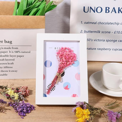 VAIPI 10 Pack Dried Flower Bouquets Various Dried Flower Combinations with Stem Mini Dried Embossing Natural Flower Bundles Artificial Flower Dried Floral Arrangement for Vase DIY Wedding Decor