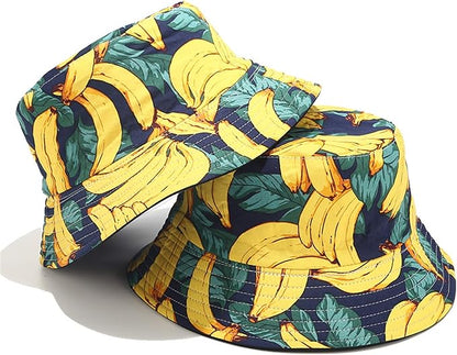Mashiaoyi Unisex Print Double-Side-Wear Reversible Bucket Hat