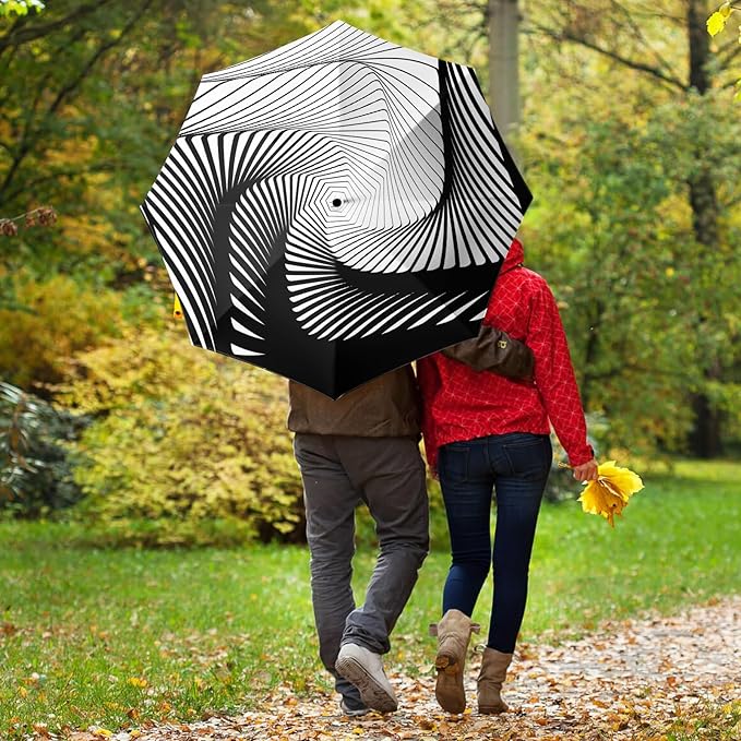 Small Compact Travel Automatic Folding Umbrella for Women, Portable Lightweight, Rain, Wind, UV Sun Shade