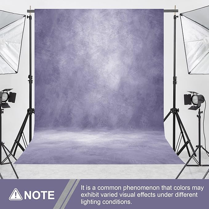 Abstract Professional Photography Backdrop for Portrait Photo Props Booth Background Photoshoot Studio with Polyester Fabric Roller Pocket on Top(6x8ft,Light Purple,No Stand)