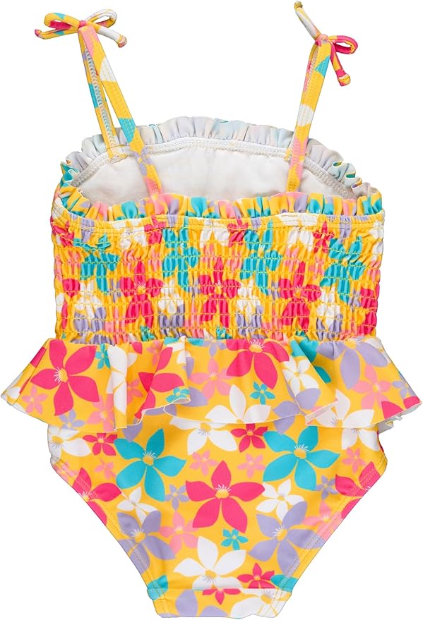 RuffleButts® Baby/Toddler Girls Ruffle Strap One Piece Swimsuit w/UPF 50+ Sun Protection