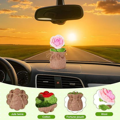 Crochet Flower Plant, Empathetic Flower Gift for Women & Men, Perfect for Birthday, Christmas, Mother's Day, Desk Decor, Birthday Decorations, Kids Party Decoration. Yellow Lily