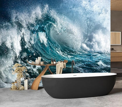 Cliouar-Ocean Mural Wallpaper Peel and Stick 137" x 102"