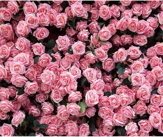 12x8ft Floral Backdrop for Party Photoshoot Pink Rose Flowers Wedding Birthday Bridal Shower Flower Wall Decorations Photography Background
