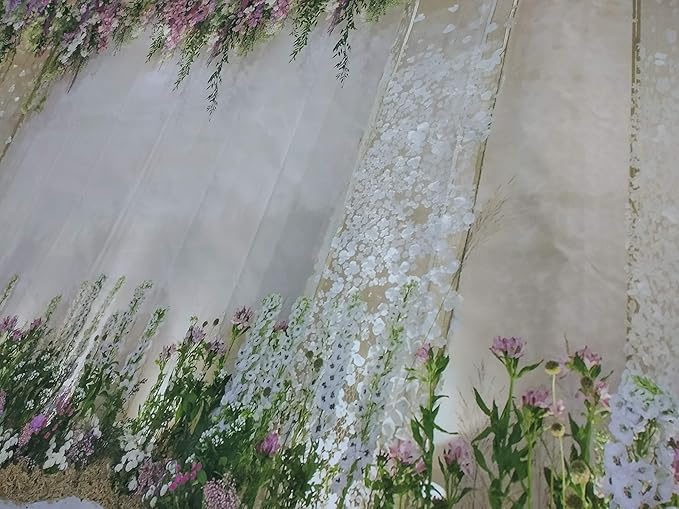 AOFOTO 6x4ft Wedding Backdrop Romance Archway Bridal Shower Flowers Wall Curtain Cradle Ceremony Banner Background for Photography Vinyl Anniversary Birthday Party Decoration Photoshoot Studio Props