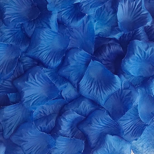 Separated 1500 PCS Artificial Blue Rose Petals for Romantic Night for him for her Set Faux Blue Flower Petals for Flower Girl Weddings Valentine Day Party Romantic Decoration (Ready-to-use)