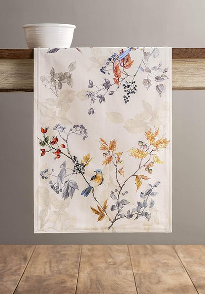 Maison d' Hermine Table Runner 100% Cotton Double Layer Table Runners 108 inches Long for Thanksgiving Christmas Decorations Home Kitchen Dining Party Wedding (Equinoxe - Beige, 14.5" x 108")