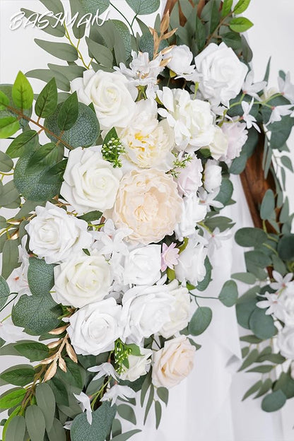 Arch Flowers (Pack of 2) for Wedding Ceremony Arbor and Reception Backdrop Decoration Wedding Welcome Signs Floral Birthday Party Decoration