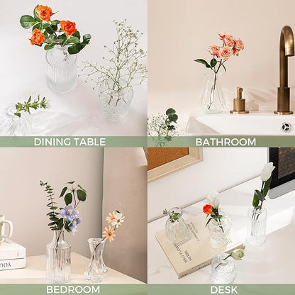 Bud Vase Set of 36PCS, Wedding Centerpieces for Tables Mini Clear Bud Vases for Flowers Small Flower Vases Suitable for Birthday Party Anniversary Wedding Baby Shower