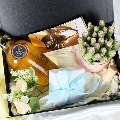 Aimyoo Galaxy Black Magnetic Gift Boxes with Lids 13.8x9x4.3 in, Large Bridesmaid Groomsman Proposal Box, Rectangle Collapsible Box for Present Graduation Birthday Storage 5 Pack