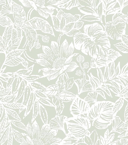 Peel and Stick Wallpaper Modern Wall Paper Boho Contact Paper Bedroom Bathroom Wallpaper Peel and Stick Light Green Tropical Leaf Removable Self-Adhesive Wall Decor 17.3" x 197"