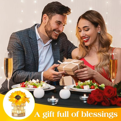 Birthday Gifts for Women,Sunflower Flower Touch Lamp,Rechargeable Cordless 3-Colour Dimming Small Night Light for Festival,Restaurant,Bedroom Housewarming Gifts for Mom