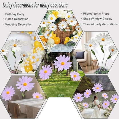 Large Daisy Flowers Artificial,5.9 Ft Giant Paper Flower Decoration,Big Flowers Decor for Birthday Party,Garden,Office,Home,Wedding,Graduation,Shop Window Display(Pink)