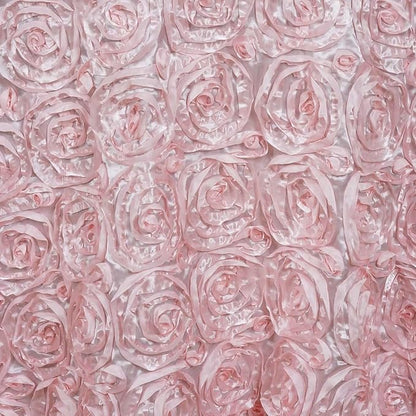 Efavormart Wonderland Rosette Premium Table Runners for Weddings Party Banquets Decor Fit Rectangle and Round Table - Blush