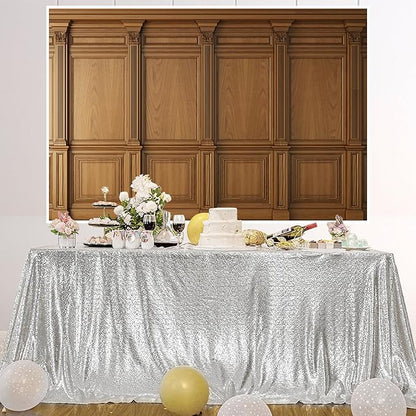AOFOTO Vintage Room Inside Backdrop Classic French Frame Light Brown Walls Photo Background for Wedding Bridal Shower Party Banner Home Headboard Decor Wall Photo Studio Booth Props 7x5ft