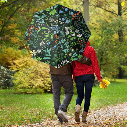 Small Compact Travel Automatic Folding Umbrella for Women, Portable Lightweight, Rain, Wind, UV Sun Shade