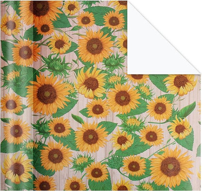 Aimyoo Sunflower Floral Wrapping Paper Jumbo Roll 17 in x 60 ft, Yellow Flower Gift Wrap for Wedding Bridal Shower Women Birthday