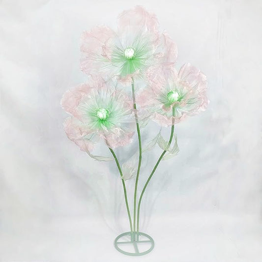Giant Flower for Decoration, 70.87 inch Handmade Adjustable Artificial Organza Floral Decor for Wedding Birthday Baby Shower Christmas Party Backdrop Home Office Hotel Shop Window Display Props