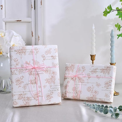 Double Face Pearl Pink Satin Thin Ribbon 1/8 inch X 50 Yards Polyester Pearl Pink Ribbon for Gift Wrapping Very Suitable for Weddings Party Hair Bow Invitation Decorations and More