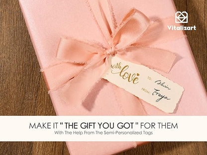 Vitalizart Pink Wrapping Paper Set 17" Pearly-Lustre With Silk Like Satin Ribbon & Gift Tags Recyclable Christmas Gift Wrapping Birthday Baby Shower Wedding Handmade Crafts 197"(16.4 Ft)