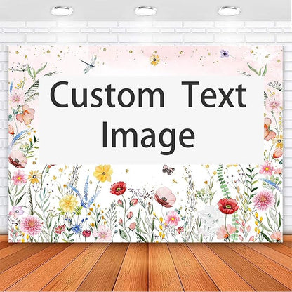 Avezano Custom 7x5 Wildflower Baby Shower Backdrop Watercolor A Little Wildflower is On The Way Baby Shower Party Decorations