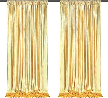Gold Backdrop Background Party Decortaions - 9.6x8FT Sequin Backdrop Curtains for Hallowee Christmas Graduation Birthday Decor