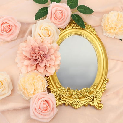 SITUMEIZI Roses Artificial Flowers Combo Pink Flowers Silk Foam Flowers with Stems for DIY Bridal Wedding Bouquet Baby Shower Party Home Decor Floral Arrangements 23pcs