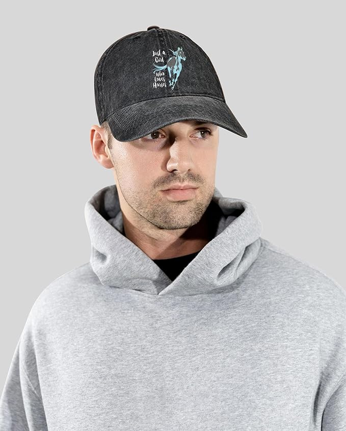 Negi Retro Baseball Cap Denim Hat for Women Female Washed Distressed Adjustable Dad Hats Unconstructed Cotton