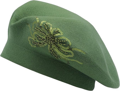 Winter Women French Beret Hat Kaschmir Solid Color Knitted Berets
