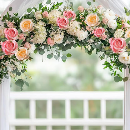 12Pcs Realistic Fake Light Pink Roses Faux Flowers with Long Stems, Artificial Silk Rose Flowers for Valentines Day Home Wedding Decor Bridal Bouquet