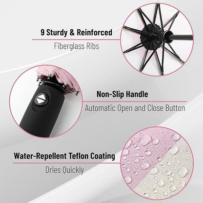Mr. Pen- Windproof Travel Umbrella, Automatic Umbrellas for Rain, Compact