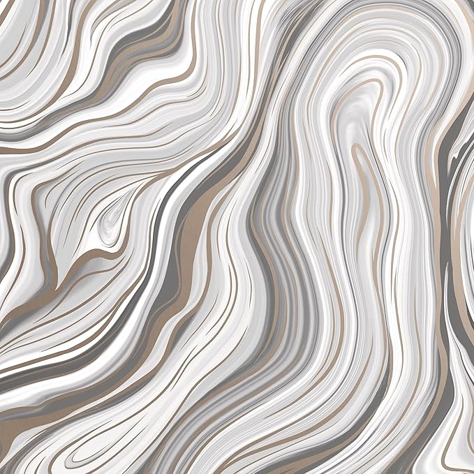 Jillson Roberts Bulk Gift Wrap, Everyday Gift Wrapping Supplies, Marbelized Silver, 1/4 Ream 208 feet x 30 inches